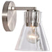 Vanity Nuvo 60-8331 Gianna - 1 Light Vanity - Brushed Nickel Finish - Clear Glass Nuvo