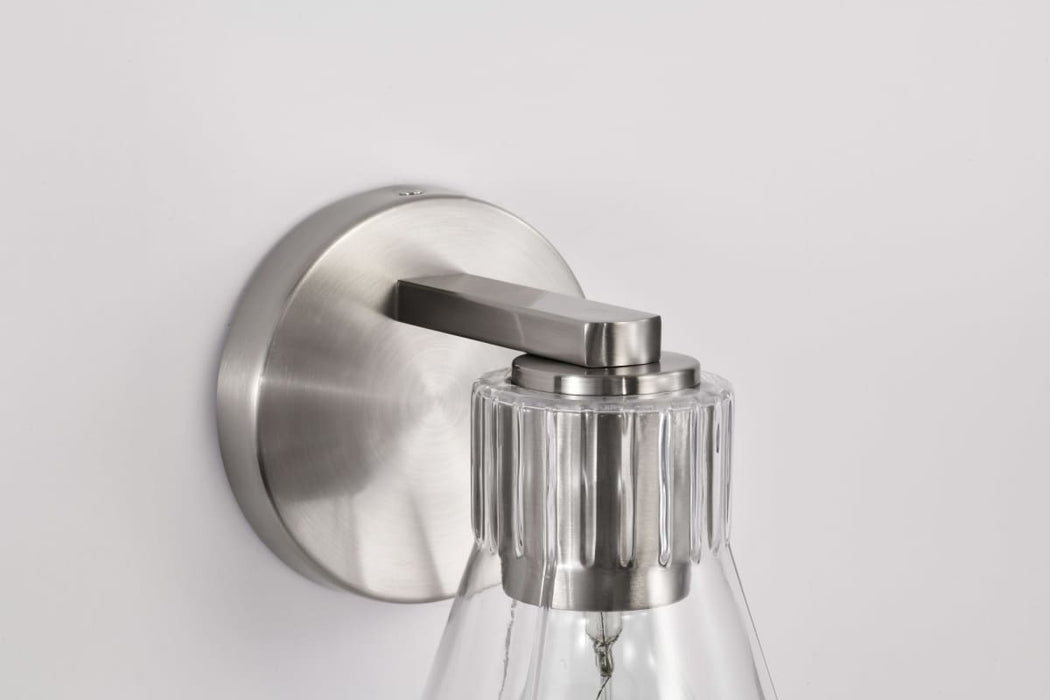 Vanity Nuvo 60-8331 Gianna - 1 Light Vanity - Brushed Nickel Finish - Clear Glass Nuvo
