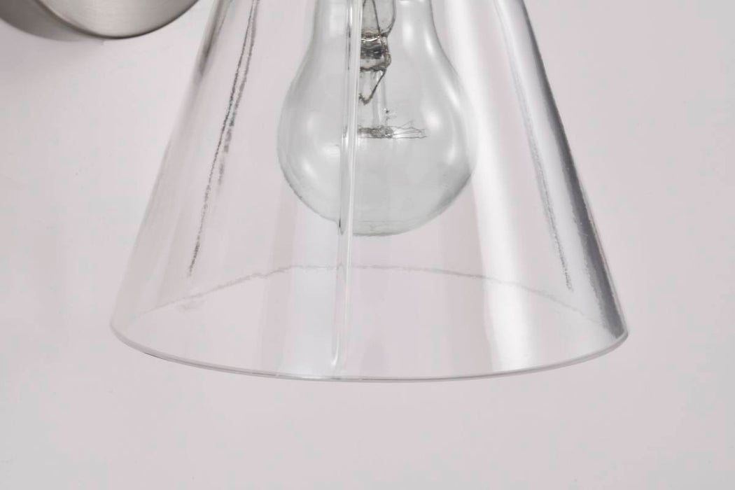 Vanity Nuvo 60-8331 Gianna - 1 Light Vanity - Brushed Nickel Finish - Clear Glass Nuvo