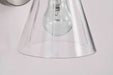 Vanity Nuvo 60-8331 Gianna - 1 Light Vanity - Brushed Nickel Finish - Clear Glass Nuvo
