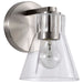 Vanity Nuvo 60-8331 Gianna - 1 Light Vanity - Brushed Nickel Finish - Clear Glass Nuvo