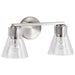 Vanity Nuvo 60-8332 Gianna - 2 Light Vanity - Brushed Nickel Finish - Clear Glass Nuvo