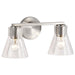 Vanity Nuvo 60-8332 Gianna - 2 Light Vanity - Brushed Nickel Finish - Clear Glass Nuvo
