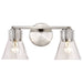 Vanity Nuvo 60-8332 Gianna - 2 Light Vanity - Brushed Nickel Finish - Clear Glass Nuvo