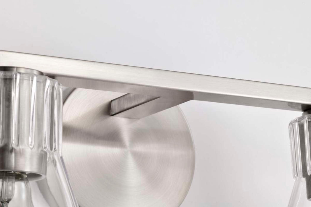 Vanity Nuvo 60-8332 Gianna - 2 Light Vanity - Brushed Nickel Finish - Clear Glass Nuvo