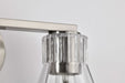 Vanity Nuvo 60-8332 Gianna - 2 Light Vanity - Brushed Nickel Finish - Clear Glass Nuvo
