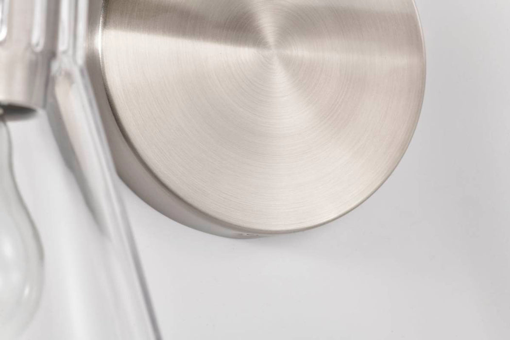 Vanity Nuvo 60-8332 Gianna - 2 Light Vanity - Brushed Nickel Finish - Clear Glass Nuvo