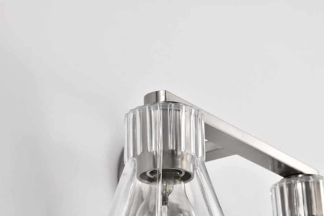 Vanity Nuvo 60-8332 Gianna - 2 Light Vanity - Brushed Nickel Finish - Clear Glass Nuvo