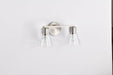 Vanity Nuvo 60-8332 Gianna - 2 Light Vanity - Brushed Nickel Finish - Clear Glass Nuvo