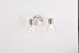 Vanity Nuvo 60-8332 Gianna - 2 Light Vanity - Brushed Nickel Finish - Clear Glass Nuvo