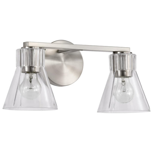 Vanity Nuvo 60-8332 Gianna - 2 Light Vanity - Brushed Nickel Finish - Clear Glass Nuvo