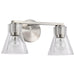 Vanity Nuvo 60-8332 Gianna - 2 Light Vanity - Brushed Nickel Finish - Clear Glass Nuvo