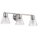 Vanity Nuvo 60-8333 Gianna - 3 Light Vanity - Brushed Nickel Finish - Clear Glass Nuvo