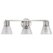 Vanity Nuvo 60-8333 Gianna - 3 Light Vanity - Brushed Nickel Finish - Clear Glass Nuvo