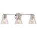 Vanity Nuvo 60-8333 Gianna - 3 Light Vanity - Brushed Nickel Finish - Clear Glass Nuvo