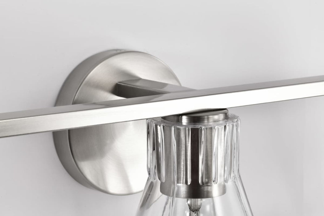 Vanity Nuvo 60-8333 Gianna - 3 Light Vanity - Brushed Nickel Finish - Clear Glass Nuvo