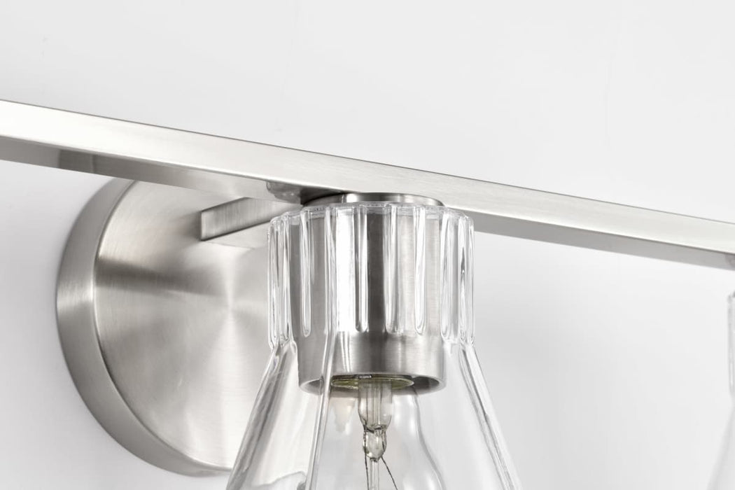 Vanity Nuvo 60-8333 Gianna - 3 Light Vanity - Brushed Nickel Finish - Clear Glass Nuvo