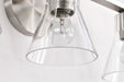 Vanity Nuvo 60-8333 Gianna - 3 Light Vanity - Brushed Nickel Finish - Clear Glass Nuvo
