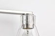 Vanity Nuvo 60-8333 Gianna - 3 Light Vanity - Brushed Nickel Finish - Clear Glass Nuvo