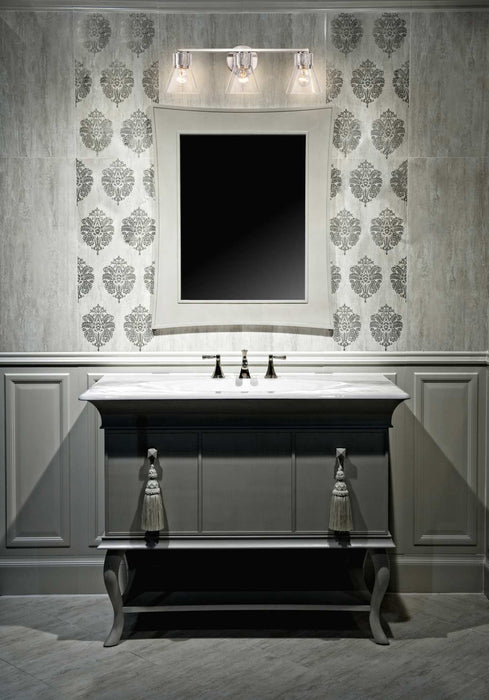 Vanity Nuvo 60-8333 Gianna - 3 Light Vanity - Brushed Nickel Finish - Clear Glass Nuvo