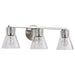 Vanity Nuvo 60-8333 Gianna - 3 Light Vanity - Brushed Nickel Finish - Clear Glass Nuvo