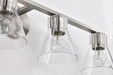 Vanity Nuvo 60-8334 Gianna - 4 Light Vanity - Brushed Nickel Finish - Clear Glass Nuvo