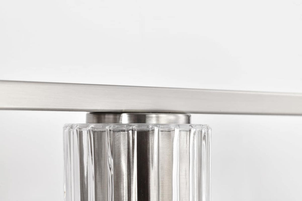 Vanity Nuvo 60-8334 Gianna - 4 Light Vanity - Brushed Nickel Finish - Clear Glass Nuvo