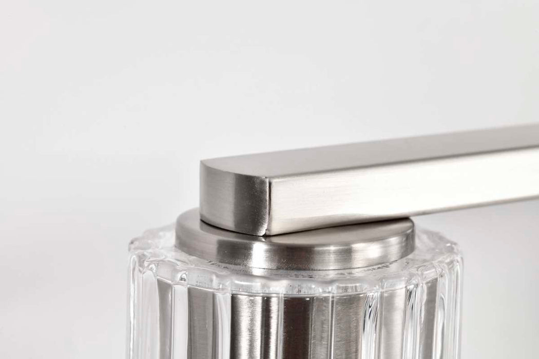 Vanity Nuvo 60-8334 Gianna - 4 Light Vanity - Brushed Nickel Finish - Clear Glass Nuvo