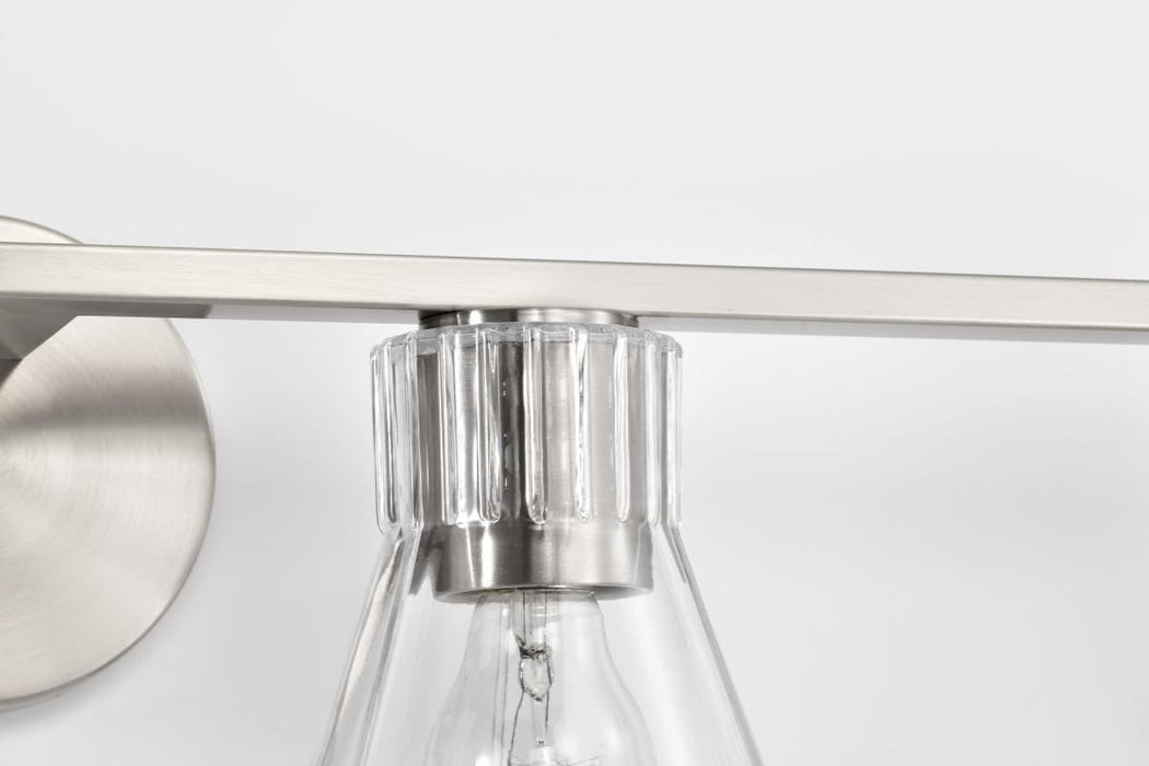 Vanity Nuvo 60-8334 Gianna - 4 Light Vanity - Brushed Nickel Finish - Clear Glass Nuvo