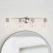 Vanity Nuvo 60-8334 Gianna - 4 Light Vanity - Brushed Nickel Finish - Clear Glass Nuvo
