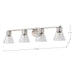 Vanity Nuvo 60-8334 Gianna - 4 Light Vanity - Brushed Nickel Finish - Clear Glass Nuvo