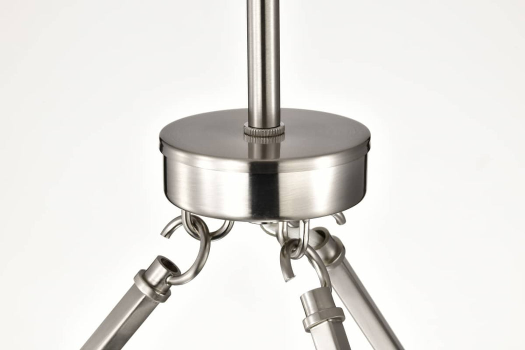 Chandelier Nuvo 60-8335 Gianna - 6 Light Chandelier - Brushed Nickel Finish - Clear Glass Nuvo