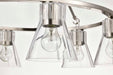 Chandelier Nuvo 60-8335 Gianna - 6 Light Chandelier - Brushed Nickel Finish - Clear Glass Nuvo