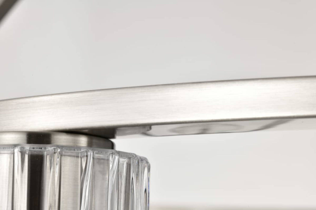 Chandelier Nuvo 60-8335 Gianna - 6 Light Chandelier - Brushed Nickel Finish - Clear Glass Nuvo