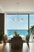 Chandelier Nuvo 60-8335 Gianna - 6 Light Chandelier - Brushed Nickel Finish - Clear Glass Nuvo