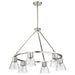 Chandelier Nuvo 60-8335 Gianna - 6 Light Chandelier - Brushed Nickel Finish - Clear Glass Nuvo