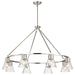 Chandelier Nuvo 60-8336 Gianna - 8 Light Chandelier - Brushed Nickel Finish - Clear Glass Nuvo