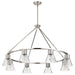 Chandelier Nuvo 60-8336 Gianna - 8 Light Chandelier - Brushed Nickel Finish - Clear Glass Nuvo