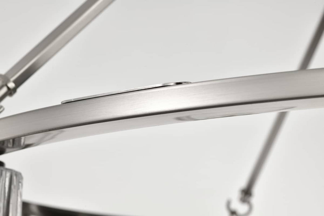 Chandelier Nuvo 60-8336 Gianna - 8 Light Chandelier - Brushed Nickel Finish - Clear Glass Nuvo