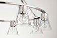Chandelier Nuvo 60-8336 Gianna - 8 Light Chandelier - Brushed Nickel Finish - Clear Glass Nuvo