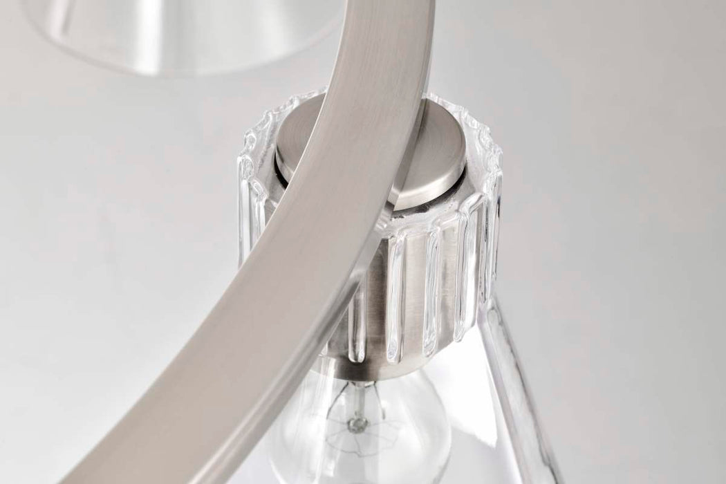 Chandelier Nuvo 60-8336 Gianna - 8 Light Chandelier - Brushed Nickel Finish - Clear Glass Nuvo