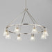 Chandelier Nuvo 60-8336 Gianna - 8 Light Chandelier - Brushed Nickel Finish - Clear Glass Nuvo