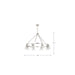 Chandelier Nuvo 60-8336 Gianna - 8 Light Chandelier - Brushed Nickel Finish - Clear Glass Nuvo