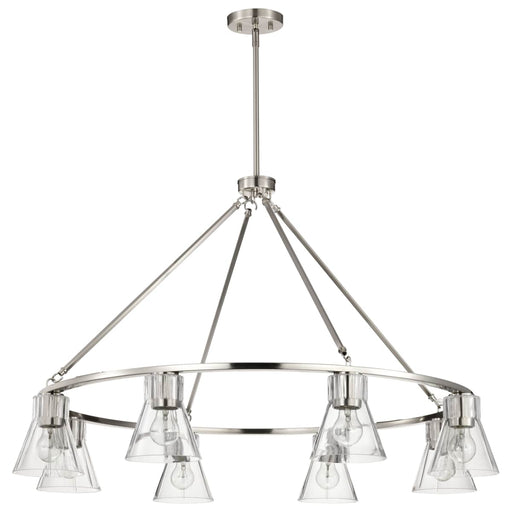 Chandelier Nuvo 60-8336 Gianna - 8 Light Chandelier - Brushed Nickel Finish - Clear Glass Nuvo