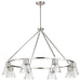 Chandelier Nuvo 60-8336 Gianna - 8 Light Chandelier - Brushed Nickel Finish - Clear Glass Nuvo