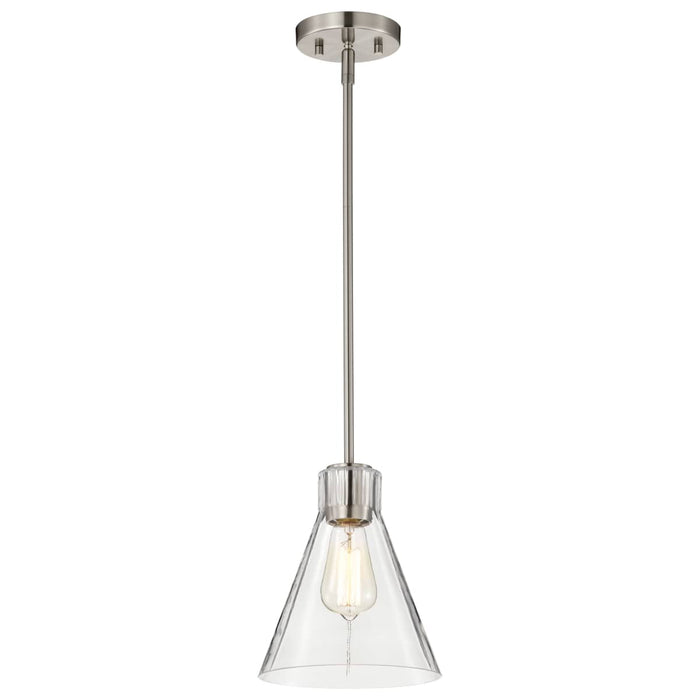 Mini Pendant Nuvo 60-8337 Gianna - Mini Pendant - Brushed Nickel Finish - Clear Glass Nuvo
