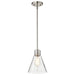 Mini Pendant Nuvo 60-8337 Gianna - Mini Pendant - Brushed Nickel Finish - Clear Glass Nuvo