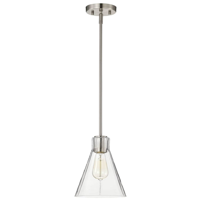 Mini Pendant Nuvo 60-8337 Gianna - Mini Pendant - Brushed Nickel Finish - Clear Glass Nuvo