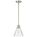 Mini Pendant Nuvo 60-8337 Gianna - Mini Pendant - Brushed Nickel Finish - Clear Glass Nuvo
