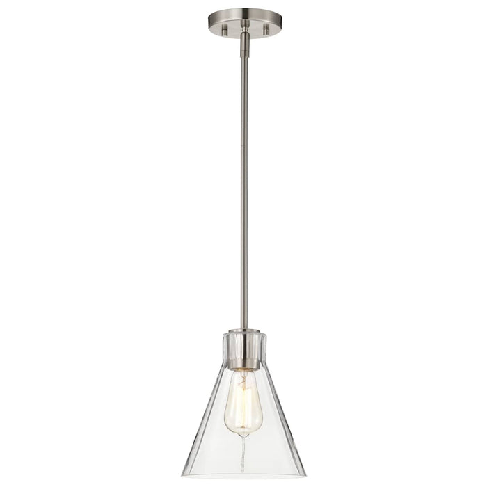 Mini Pendant Nuvo 60-8337 Gianna - Mini Pendant - Brushed Nickel Finish - Clear Glass Nuvo